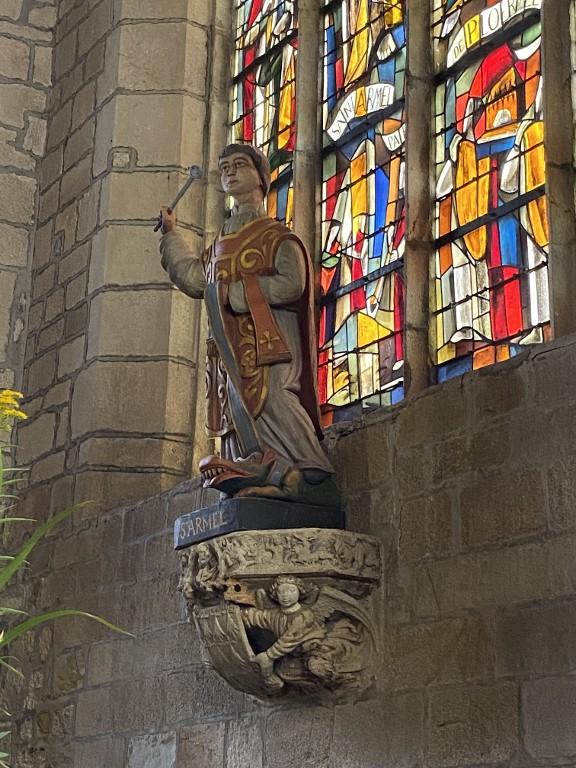 Statue : Saint Armel, église Saint-Armel (Ploërmel)