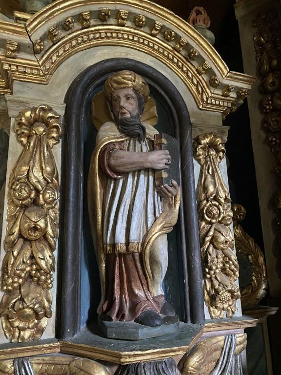Statuette : Saint Nicodème, chapelle Saint-Mélec (Lanouée fusionnée en Forges de Lanouée en 2019)