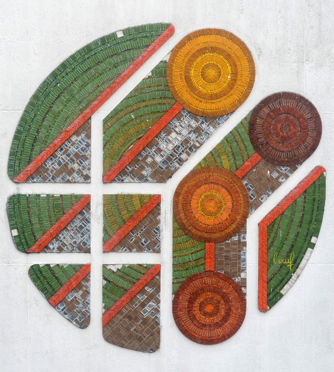 La décoration au titre du 1% artistique du Lycée de l'Elorn, Place Saint-Houardon (Landerneau)