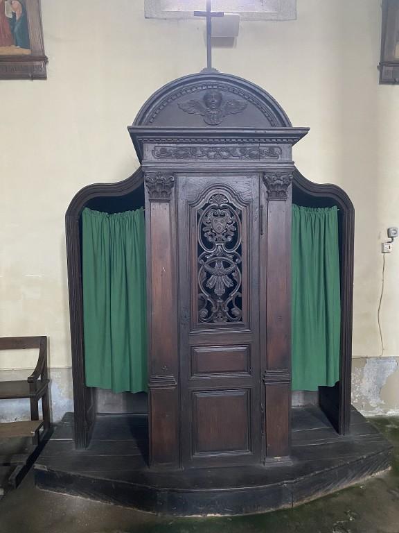 Confessionnal, église paroissiale Notre-Dame (Campénéac)