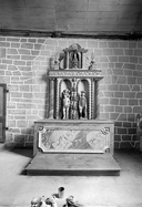 Statue (d'applique, statuette) : trône de grâce, chapelle Saint Lubin (Kergrist-Moëlou)
