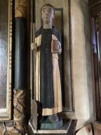 Statue : Saint Fiacre, chapelle Saint-Mélec (Lanouée fusionnée en Forges de Lanouée en 2019)