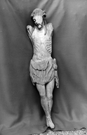 Croix : Christ en croix, église paroissiale Notre-Dame (Trémargat)