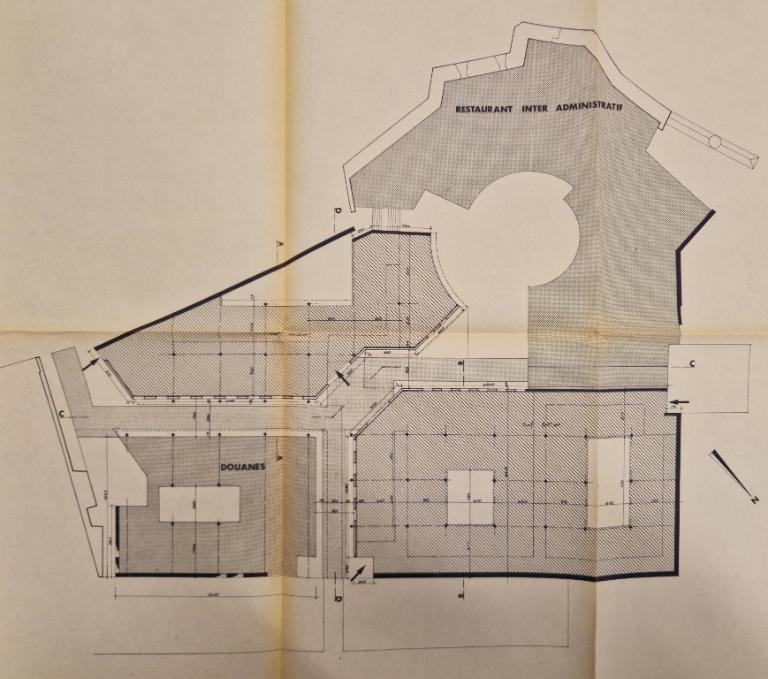 Avant-projet sommaire des aménagements du fort du Naye par le cabinet d'architectes - urbanistes J. Denieuil - M. Marty - G. Paoli : plan des bureaux, 15 décembre 1981