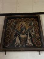 Tableau : Don du Rosaire à saint Dominique et à sainte Catherine de Sienne, église Saint-Samson (Helléan)