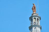 Statue ex-voto de la Vierge, église Notre-Dame-du-Roc (Montautour)
