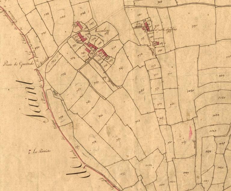 Ensemble de deux maisons de marchands de toiles, Kerivalan (Le Quillio)