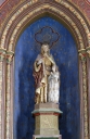 Statue couronnée sur socle : Education de la Vierge, chapelle Sainte-Anne (Domalain)