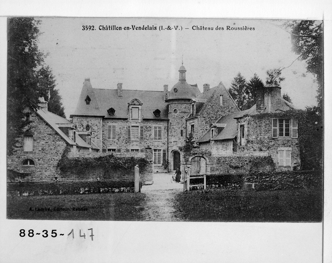 Château des Roussières, les Rouxières (Châtillon-en-Vendelais)