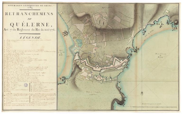 Plan des retranchements de Quélern, 1784