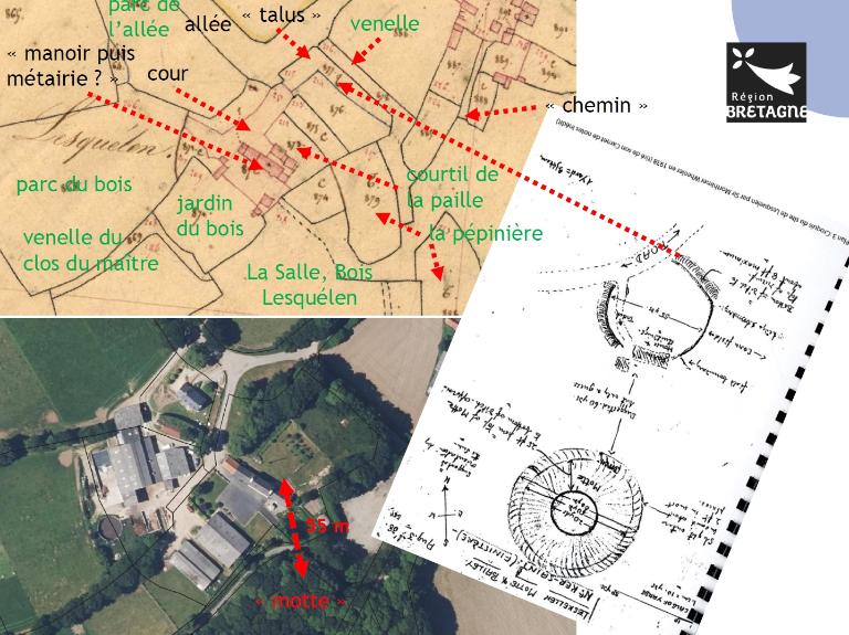 Site archéologique de Lesquélen : motte et basse-cour, La Salle (Plabennec)