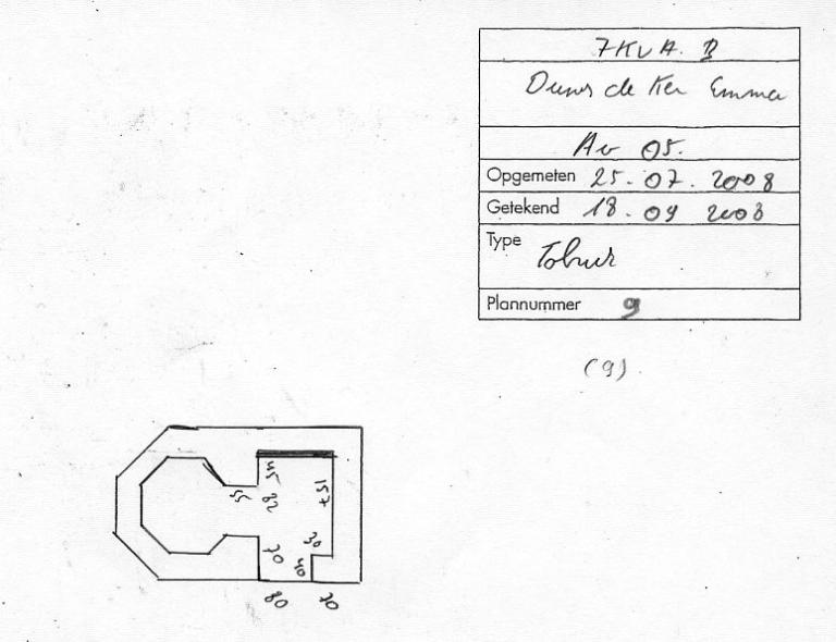 Bunker-poste d'observation et de tir dit Tobruk-Stand ouest, pointe d’Enez-Vihan, Dunes de Keremma (Tréflez)