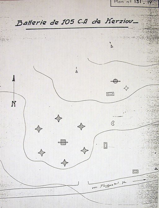 Batterie d’artillerie antiaérienne "Viermaster" (B 409), Kerziou (Plougastel-Daoulas)