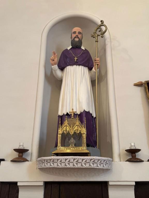 Statue : Saint François de Sales, église Saint-François-de-Sales (Quelneuc fusionnée en Carentoir en 2017)