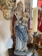 Statue 2 : Vierge à l' Enfant, église paroissiale Saint-Pierre, Saint-Paul (Loyat)