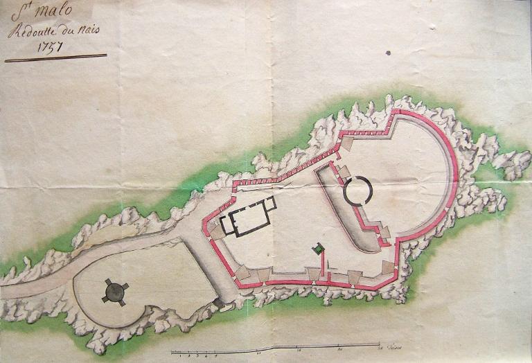 Plan de la redoute du Naye en 1757
