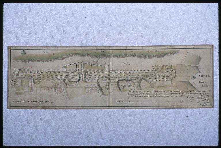 Front bastionné puis promenade dit Cours Dajot (Brest)