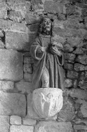 Statue (d'applique, demi-nature) : saint Jean-Baptiste, chapelle Notre-Dame (Rostrenen)