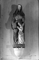 Groupe sculpté (d'applique, grandeur nature) : Education de la Vierge, chapelle dite de Kergrist (Plouguernével)