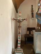 Croix : Christ en croix (2), église dite Chapelle Saint-Nicolas, le Binio (Augan)