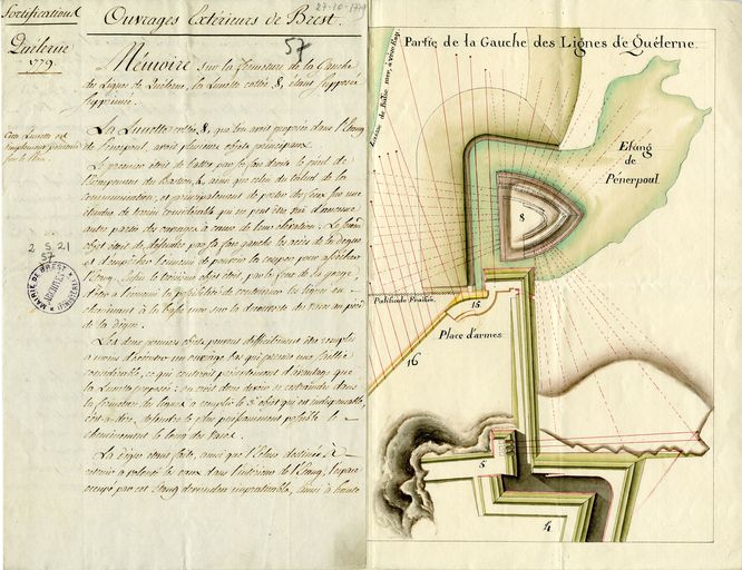 Retranchements et fortifications extra-urbaines dites lignes de Quélern (Cr 36-39), Quélern (Roscanvel)