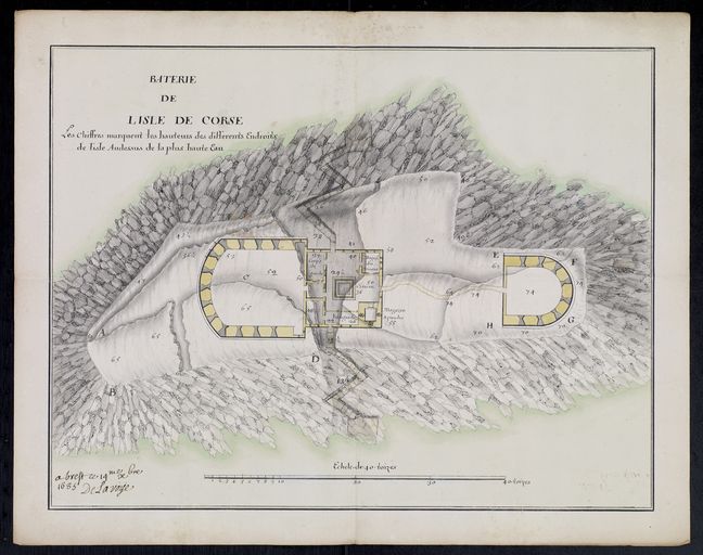 Batterie d'artillerie de côte (non réalisée), Youc’h Korz (Ouessant)