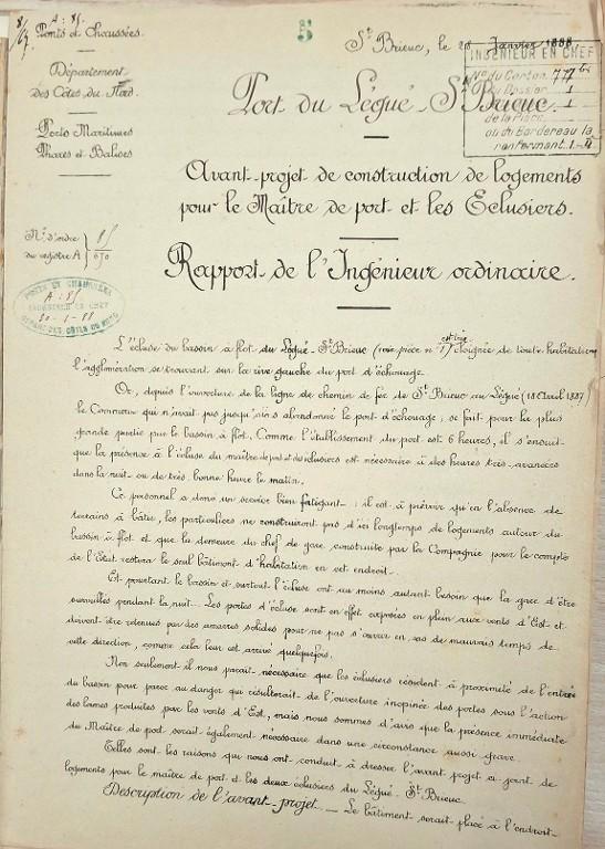 Maison dite des éclusiers, L'île Sèche (Saint-Brieuc)