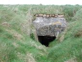 Bunker - abri de type VF 2c pour un groupe avec garage à canon accolé (type VF 5A ?), Pointe de Saint-Samson, Pierre Double (Plougasnou)
