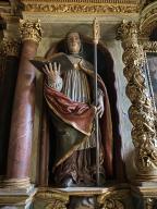 Statue : Saint Mélec, chapelle Saint-Mélec (Lanouée fusionnée en Forges de Lanouée en 2019)