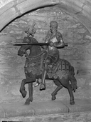 Statue (statue équestre, petite nature) : saint Georges, église paroissiale Notre-Dame (Plévin)