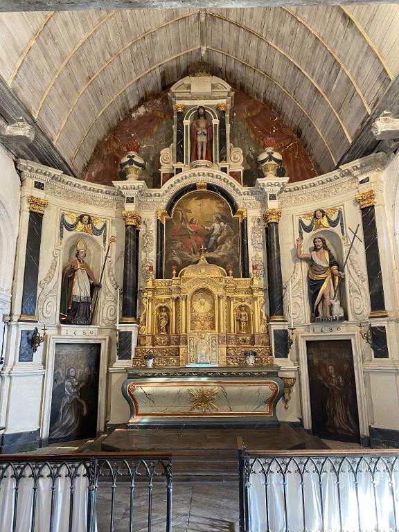 Retable du maître-autel, chapelle Saint-Golven, le Vieux-Bourg (Taupont)