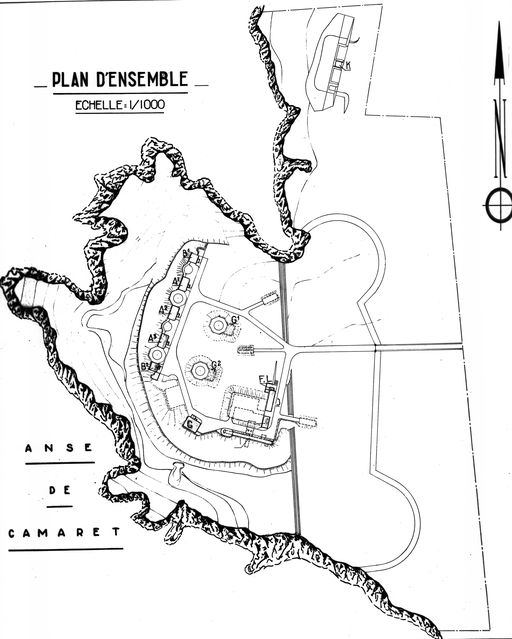 Plan d'ensemble de la batterie de Tremet. Au nord : la batterie annexe de Tremet