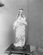 Statue de procession (petite nature) : Vierge à l'enfant dite Notre-Dame-des-neiges, chapelle Notre-Dame-de-Trescouët et Notre-Dame-des-neiges (Caudan)