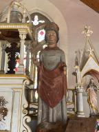 Statue : Saint Aubin, église dite Chapelle Saint-Nicolas, le Binio (Augan)