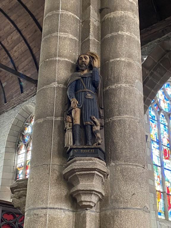 Statue : Saint Roch, église Saint-Armel (Ploërmel)