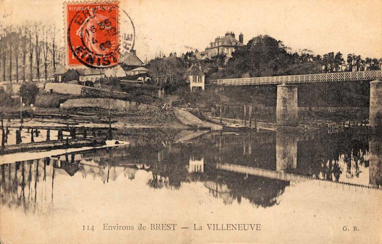Forges puis usine, puis école des pupilles de la Marine, puis "Centre Marine", actuellement service de santé des armées et centre du service militaire volontaire de Brest, la Villeneuve (Guilers)