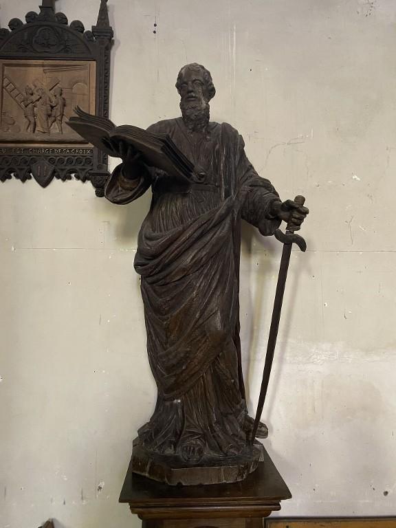 Ensemble de 2 statues : Saint Pierre, Saint Paul, église paroissiale Saint-Pierre, Saint-Paul (Loyat)