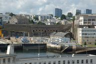 Édifice logistique et de stockage dit Bâtiment aux Lions et levée de Pontaniou, rue de Pontaniou - arsenal (Brest)