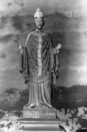 Statue de procession (petite nature) : saint Lubin, chapelle Saint Lubin (Kergrist-Moëlou)