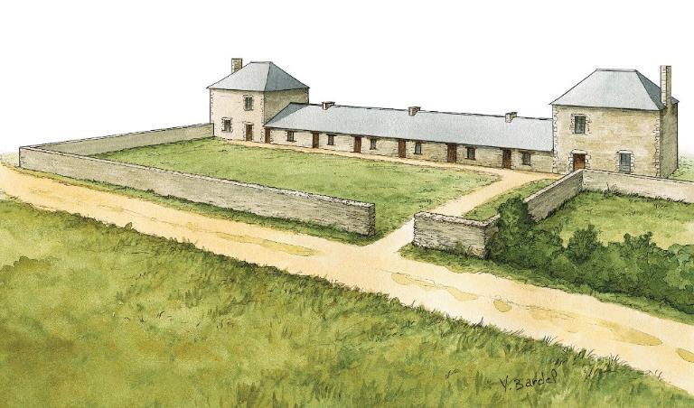 Atelier rural de tissage, rue de La Fabrique (Ploudiry)