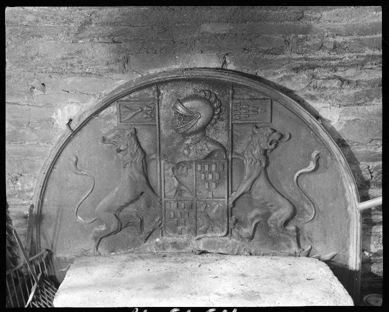 Plaque de cheminée 2, Manoir de Bohurel (Sérent)