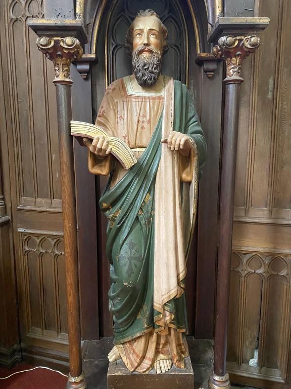 Ensemble de deux statues : Saint Pierre, saint Paul, église paroissiale Notre-Dame (Campénéac)