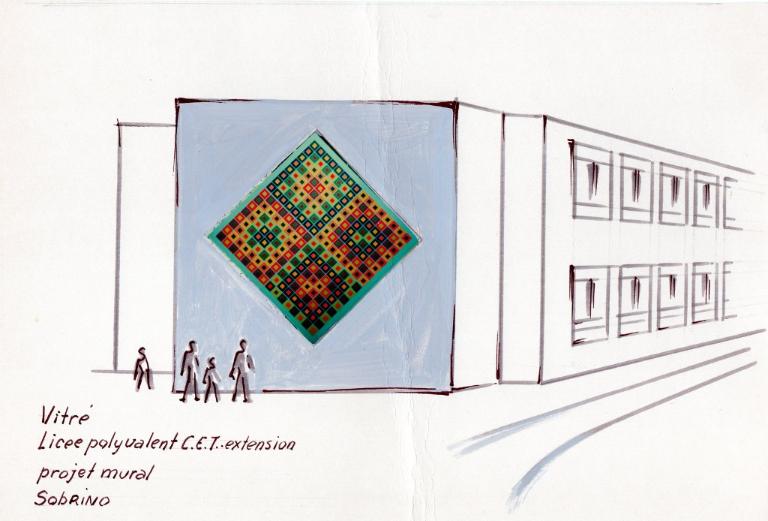 La décoration au titre du 1% artistique du lycée Bertrand-d'Argentré, 15 rue du collège (Vitré)